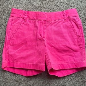 NWT J. CREW NEON PINK CHINO 5” INSEAM SHORTS